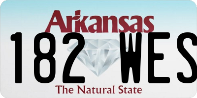 AR license plate 182WES
