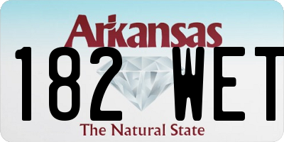 AR license plate 182WET