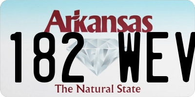 AR license plate 182WEV