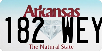 AR license plate 182WEY