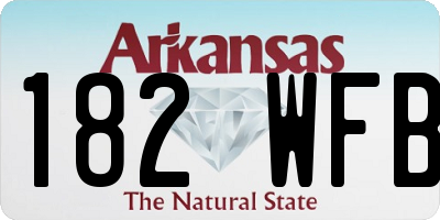 AR license plate 182WFB