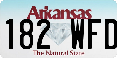 AR license plate 182WFD