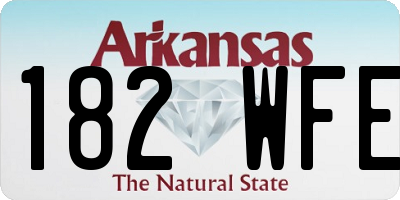 AR license plate 182WFE
