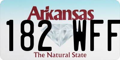 AR license plate 182WFF