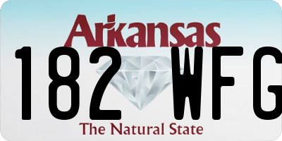 AR license plate 182WFG