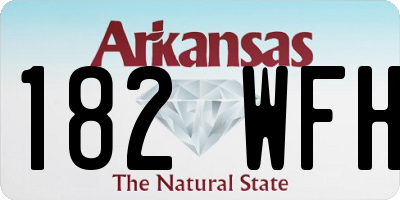 AR license plate 182WFH