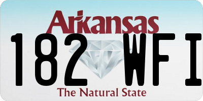 AR license plate 182WFI