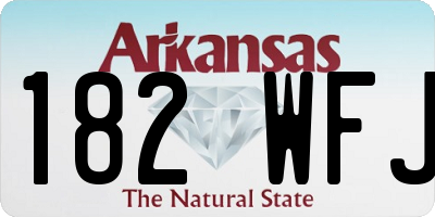 AR license plate 182WFJ