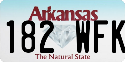 AR license plate 182WFK
