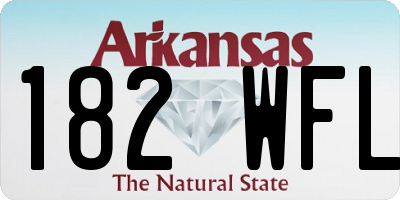 AR license plate 182WFL
