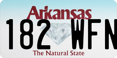 AR license plate 182WFN