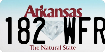 AR license plate 182WFR