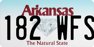 AR license plate 182WFS