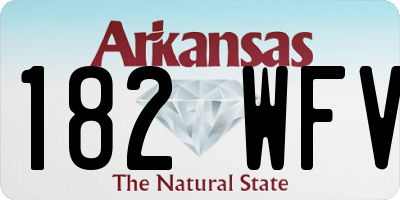 AR license plate 182WFV