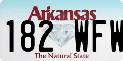 AR license plate 182WFW