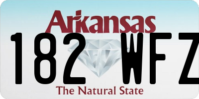 AR license plate 182WFZ