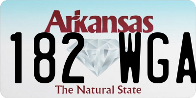 AR license plate 182WGA
