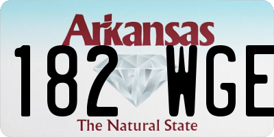 AR license plate 182WGE