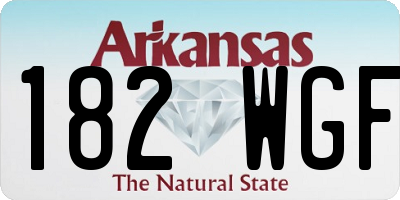AR license plate 182WGF