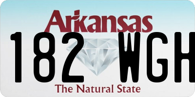AR license plate 182WGH