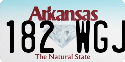 AR license plate 182WGJ