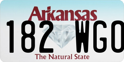 AR license plate 182WGO