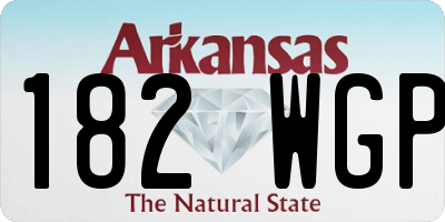 AR license plate 182WGP