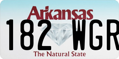 AR license plate 182WGR