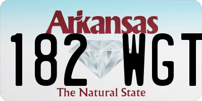AR license plate 182WGT
