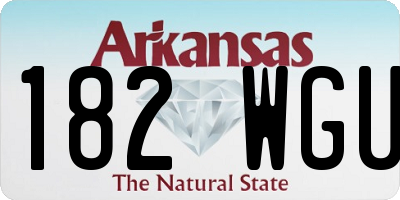 AR license plate 182WGU