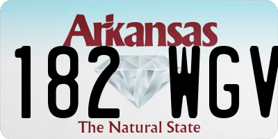 AR license plate 182WGV
