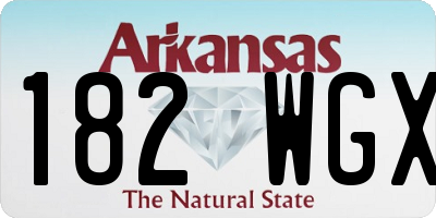 AR license plate 182WGX