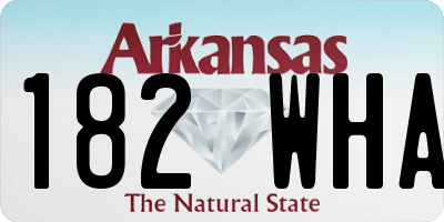 AR license plate 182WHA