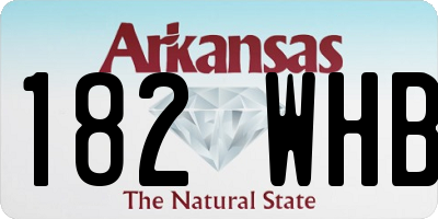 AR license plate 182WHB