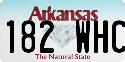 AR license plate 182WHC