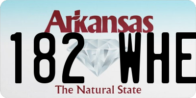 AR license plate 182WHE