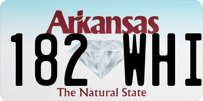 AR license plate 182WHI