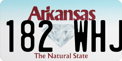 AR license plate 182WHJ