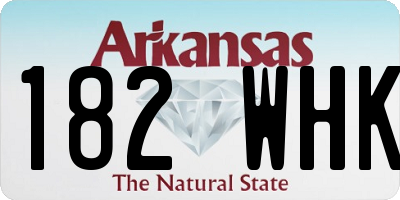 AR license plate 182WHK