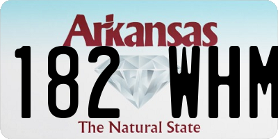 AR license plate 182WHM