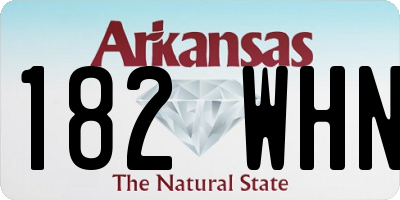 AR license plate 182WHN