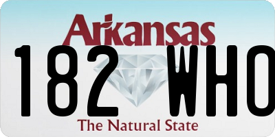 AR license plate 182WHO