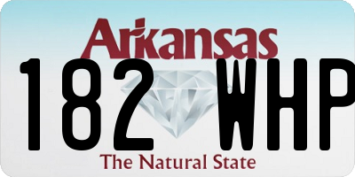 AR license plate 182WHP
