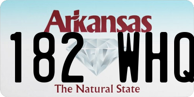 AR license plate 182WHQ