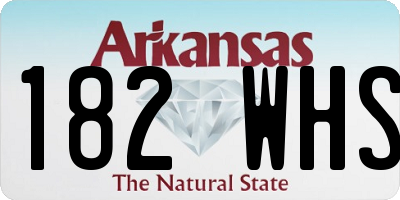 AR license plate 182WHS