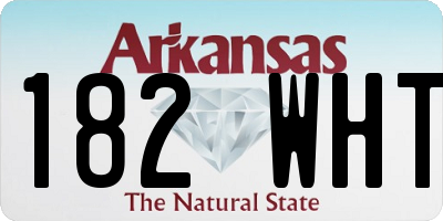 AR license plate 182WHT