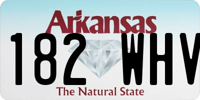 AR license plate 182WHV