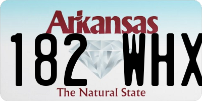 AR license plate 182WHX