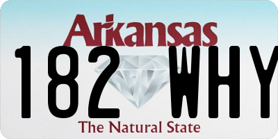 AR license plate 182WHY