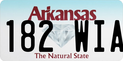 AR license plate 182WIA
